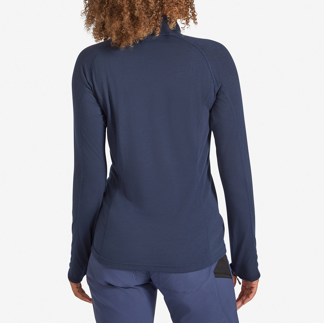 Women's Eden Gardening Zip-Neck Top - Marine Blue