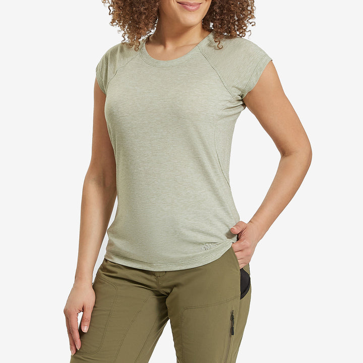 Women's Rosemoor Gardening Tee - Moss Green Marl