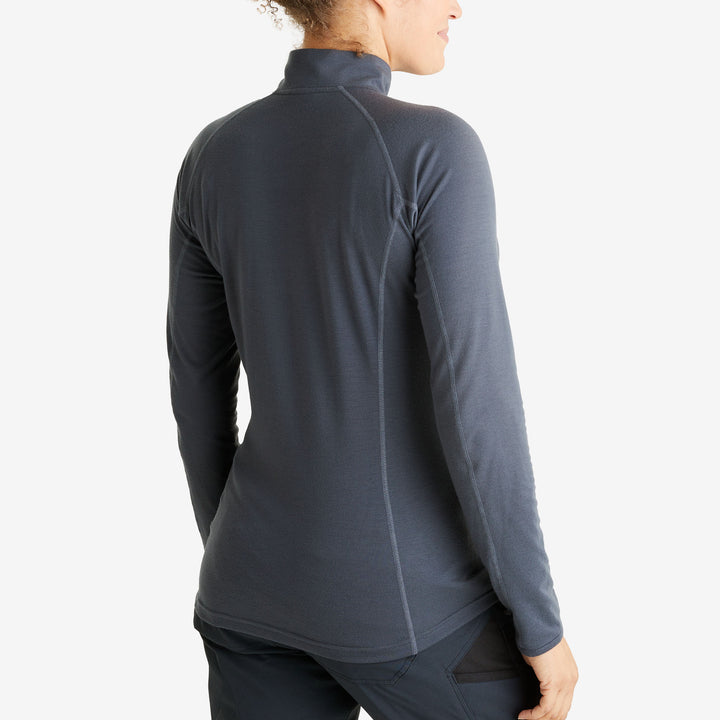 Women's Eden Gardening Zip-Neck Top - Charcoal